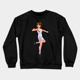 Dancing Redhead Anime Girl Crewneck Sweatshirt